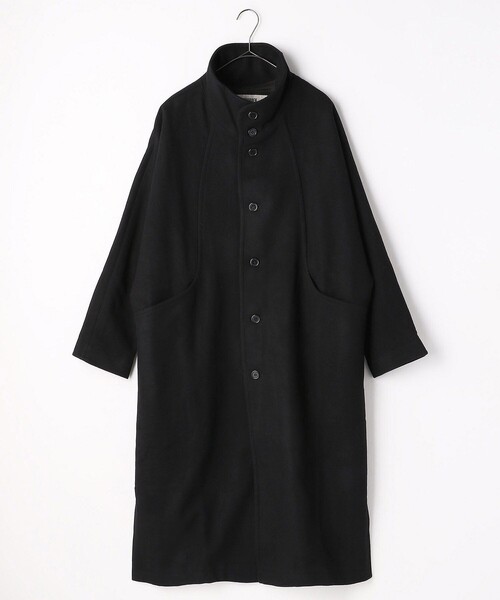 FREAK'S STORE（フリークスストア）の「BASISBROEK/バージスブルック GREAT/グレート(スタンドカラーコート)（チェスターコート・レディース・ブラック/ブラウン/ネイビー・1）」の20枚目の写真