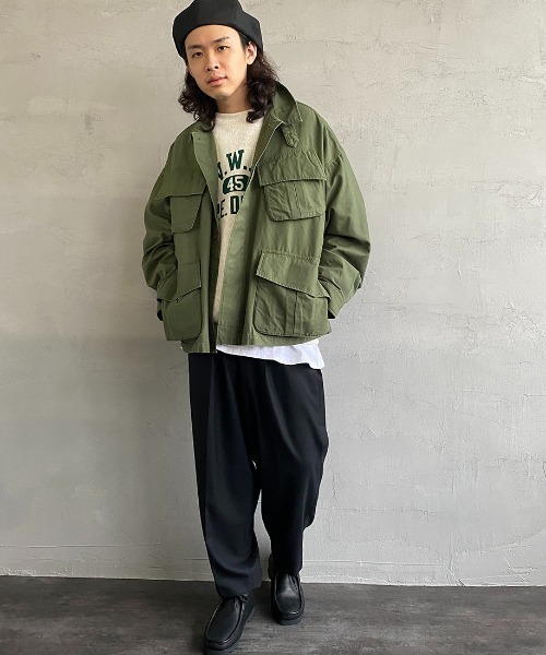 JEANS FACTORY Clothes（ジーンズファクトリークローズ）の「[Jeans Factory Clothes/ジーンズファクトリークローズ] ビッグシルエット ミリタリージャケット（ミリタリージャケット・レディース・ブラック/オフホワイト/オリーブ・M/L）」の13枚目の写真