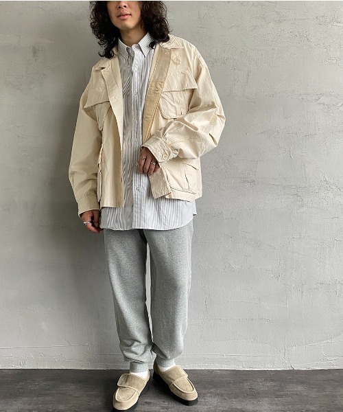 JEANS FACTORY Clothes（ジーンズファクトリークローズ）の「[Jeans Factory Clothes/ジーンズファクトリークローズ] ビッグシルエット ミリタリージャケット（ミリタリージャケット・レディース・ブラック/オフホワイト/オリーブ・M/L）」の4枚目の写真