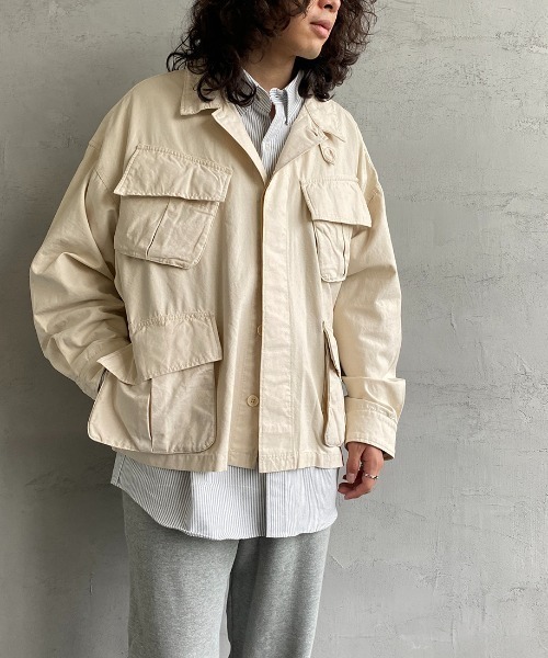 JEANS FACTORY Clothes（ジーンズファクトリークローズ）の「[Jeans Factory Clothes/ジーンズファクトリークローズ] ビッグシルエット ミリタリージャケット（ミリタリージャケット・レディース・ブラック/オフホワイト/オリーブ・M/L）」の22枚目の写真