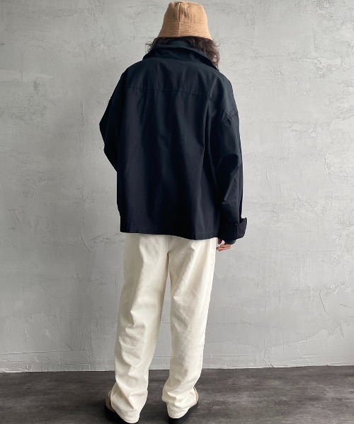 JEANS FACTORY Clothes（ジーンズファクトリークローズ）の「[Jeans Factory Clothes/ジーンズファクトリークローズ] ビッグシルエット ミリタリージャケット（ミリタリージャケット・レディース・ブラック/オフホワイト/オリーブ・M/L）」の8枚目の写真