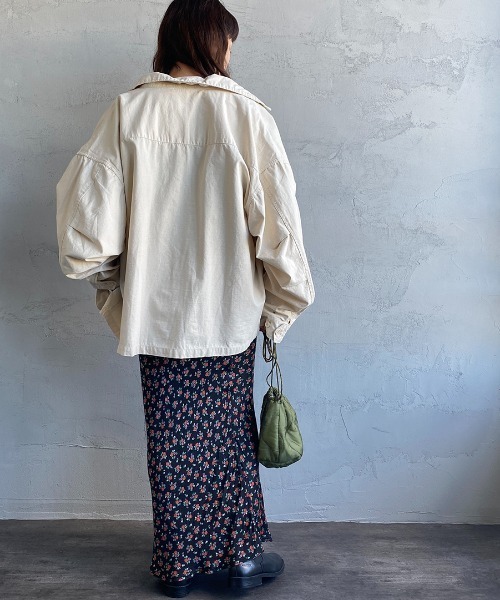 JEANS FACTORY Clothes（ジーンズファクトリークローズ）の「[Jeans Factory Clothes/ジーンズファクトリークローズ] ビッグシルエット ミリタリージャケット（ミリタリージャケット・レディース・ブラック/オフホワイト/オリーブ・M/L）」の9枚目の写真