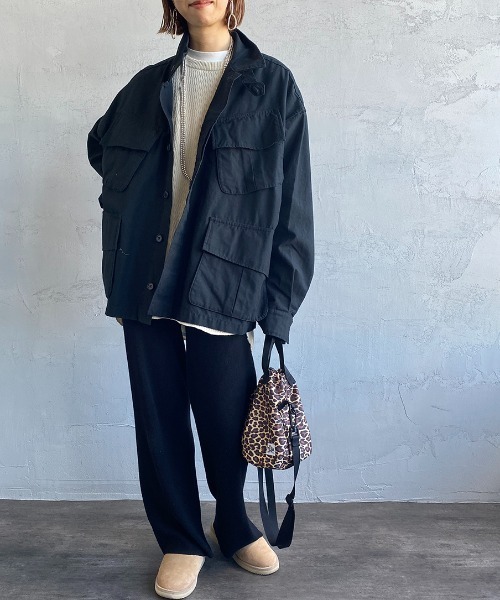 JEANS FACTORY Clothes（ジーンズファクトリークローズ）の「[Jeans Factory Clothes/ジーンズファクトリークローズ] ビッグシルエット ミリタリージャケット（ミリタリージャケット・レディース・ブラック/オフホワイト/オリーブ・M/L）」の11枚目の写真