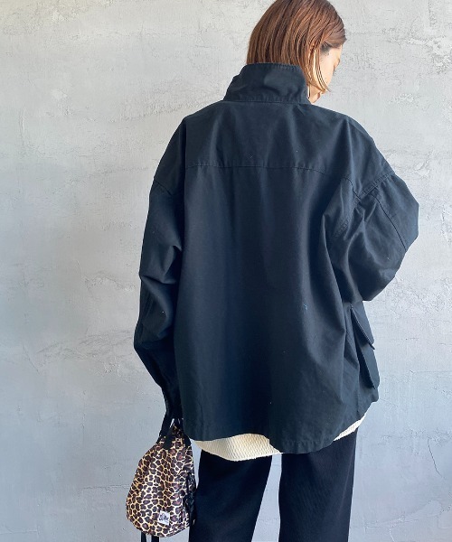 JEANS FACTORY Clothes（ジーンズファクトリークローズ）の「[Jeans Factory Clothes/ジーンズファクトリークローズ] ビッグシルエット ミリタリージャケット（ミリタリージャケット・レディース・ブラック/オフホワイト/オリーブ・M/L）」の14枚目の写真