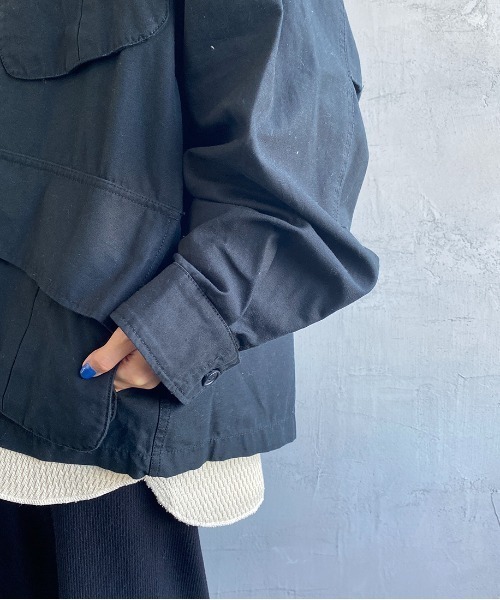 JEANS FACTORY Clothes（ジーンズファクトリークローズ）の「[Jeans Factory Clothes/ジーンズファクトリークローズ] ビッグシルエット ミリタリージャケット（ミリタリージャケット・レディース・ブラック/オフホワイト/オリーブ・M/L）」の20枚目の写真