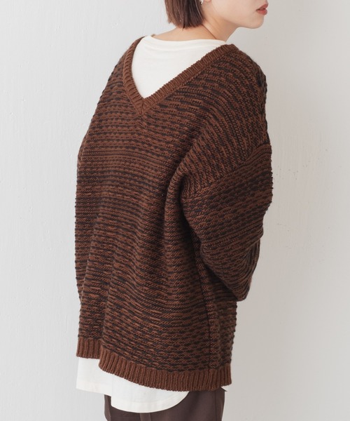 Kastane（カスタネ）の「【リバーシブル】裏目ジャガード前後２WAYニット（ニット/セーター・レディース・ブラック/ブラウン・FREE）」の20枚目の写真