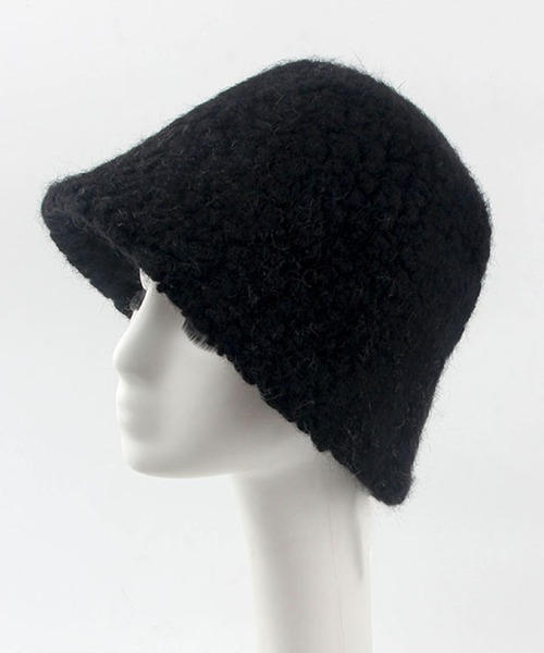 me+em select（ミームセレクト）の「※※【7色展開】ウールライクボアバケットハット（ハット・レディース・ホワイト/ブラック/ベージュ/ブラウン/ブルー/モカ/レッド系その他・FREE）」の20枚目の写真