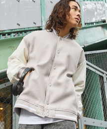 Buyer's Select/ビックシルエット /無地 ウールテックヘビーウェイトスタジャン