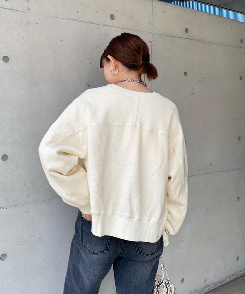 DouDou(ドゥドゥ)の「【WEB限定】ワッフルステッチカーディガン(カーディガン/ボレロ・レディース・アイボリー/グレー・FREE)」の12枚目の写真