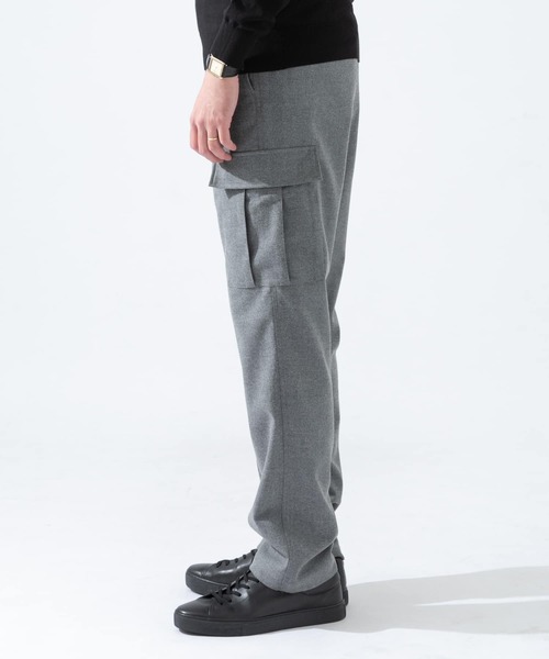 URBAN RESEARCH ROSSO MEN（アーバンリサーチロッソメン）の「『XLサイズあり』ウールフランネルカーゴパンツ（カーゴパンツ・メンズ・チャコールグレー/グレー/カーキ・SMALL/MEDIUM/LARGE/X-LARGE）」の5枚目の写真