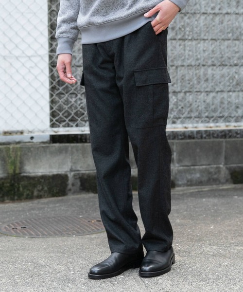 URBAN RESEARCH ROSSO MEN（アーバンリサーチロッソメン）の「『XLサイズあり』ウールフランネルカーゴパンツ（カーゴパンツ・メンズ・チャコールグレー/グレー/カーキ・SMALL/MEDIUM/LARGE/X-LARGE）」の8枚目の写真