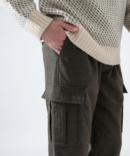 URBAN RESEARCH ROSSO MEN（アーバンリサーチロッソメン）の「『XLサイズあり』ウールフランネルカーゴパンツ（カーゴパンツ・メンズ・チャコールグレー/グレー/カーキ・SMALL/MEDIUM/LARGE/X-LARGE）」の21枚目の写真