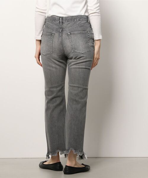 Munich(ミューニック)の「Munich (ミューニック) 12ozローツイスト10イヤーデニム セミフレアデストロイパンツ(デニムパンツ・レディース・ブラック/インディゴブルー・SMALL/X-SMALL/FREE)」の4枚目の写真