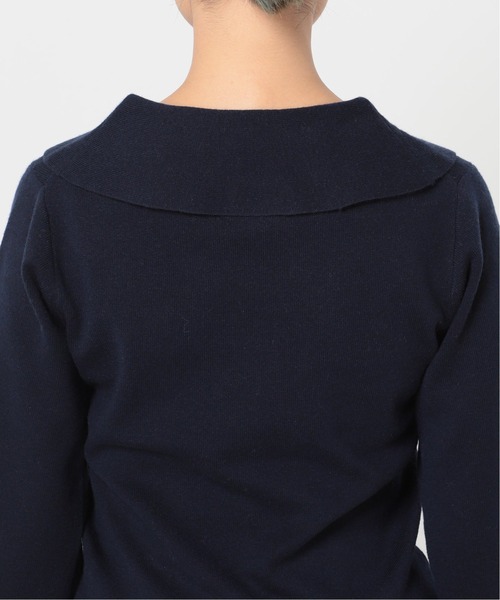 Simplicite（サンプリシテ）の「襟付きプルオーバー◆（ニット/セーター・レディース・ブラック/ネイビー/ピンク・FREE）」の4枚目の写真