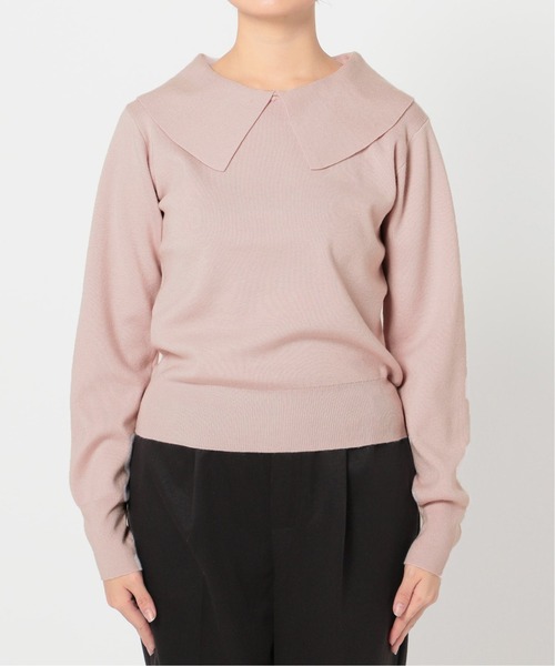 Simplicite（サンプリシテ）の「襟付きプルオーバー◆（ニット/セーター・レディース・ブラック/ネイビー/ピンク・FREE）」の14枚目の写真