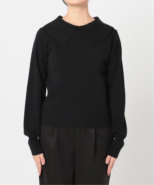 Simplicite（サンプリシテ）の「襟付きプルオーバー◆（ニット/セーター・レディース・ブラック/ネイビー/ピンク・FREE）」の16枚目の写真