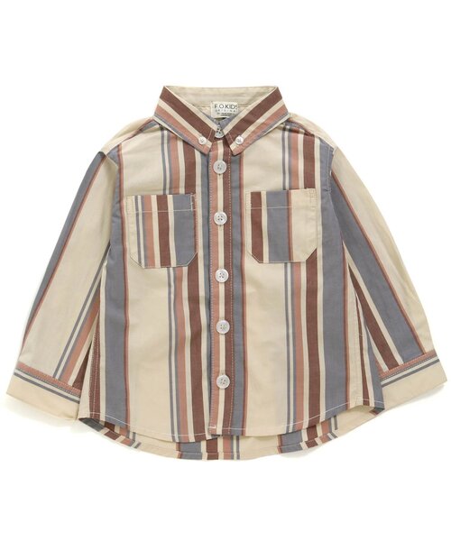 F.O.KIDS(エフオーキッズ)の「シャツ(シャツ/ブラウス・キッズ・ストライプ/オフホワイト/チェック・95/130/140/90/120/100/80/110)」の2枚目の写真