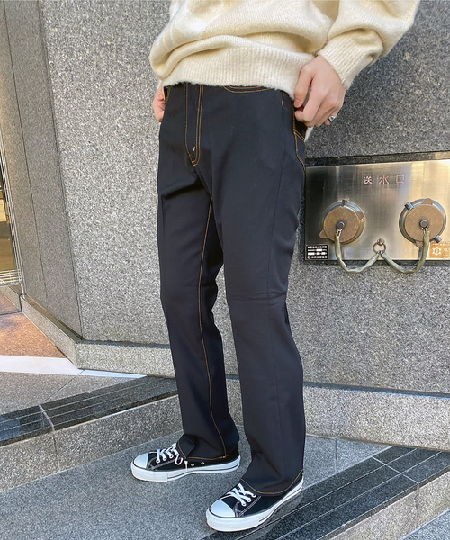 Jieda（ジエダ）の「【JIEDA / ジエダ】FLARE PANTS（その他パンツ・メンズ・ブラック/グリーン・1/2）」の2枚目の写真