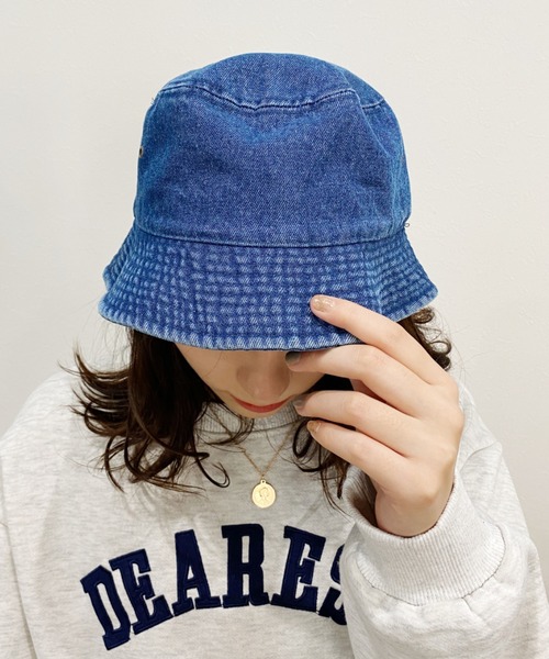 newhattan(ニューハッタン)の「【newhattan】デニムバケットハット(ハット・レディース・ライトブルー/ブラック/インディゴブルー/ライトブラック・M/L)」の17枚目の写真