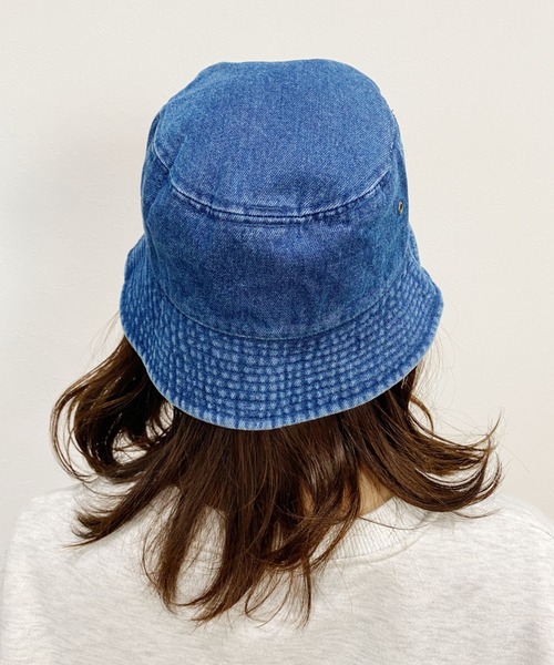 newhattan(ニューハッタン)の「【newhattan】デニムバケットハット(ハット・レディース・ライトブルー/ブラック/インディゴブルー/ライトブラック・M/L)」の6枚目の写真