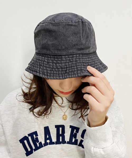 newhattan(ニューハッタン)の「【newhattan】デニムバケットハット(ハット・レディース・ライトブルー/ブラック/インディゴブルー/ライトブラック・M/L)」の11枚目の写真