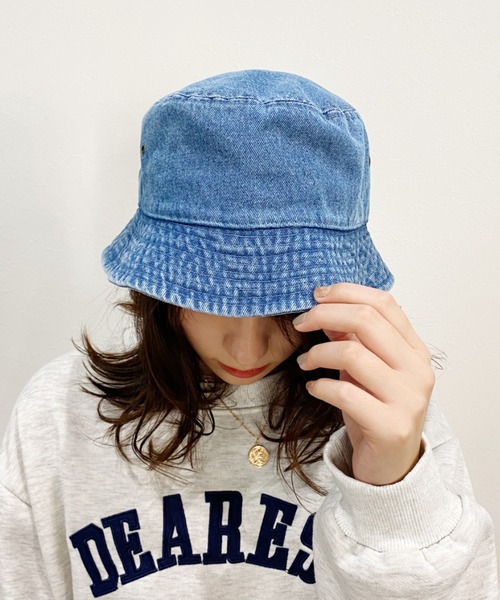 newhattan(ニューハッタン)の「【newhattan】デニムバケットハット(ハット・レディース・ライトブルー/ブラック/インディゴブルー/ライトブラック・M/L)」の14枚目の写真