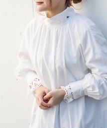 PUAL CE CIN | ロゴ刺繍スタンドカラーブラウス(シャツ/ブラウス)