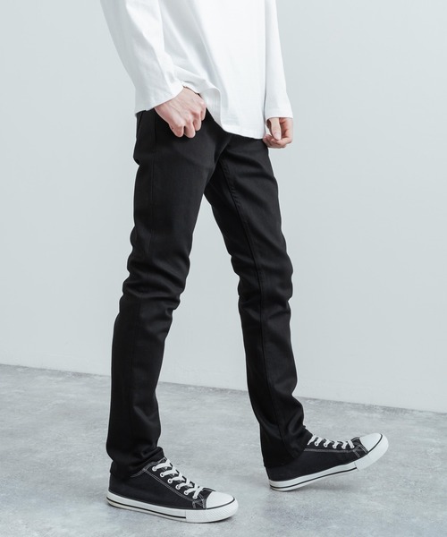 Nudie Jeans（ヌーディージーンズ）の「Nudie Jeans ヌーディージーンズ グリムティム ブラックデニムパンツ Grim Tim 113033030（デニムパンツ・メンズ・ブラック・32inch/28inch/31inch/29inch/30inch/33inch）」の4枚目の写真