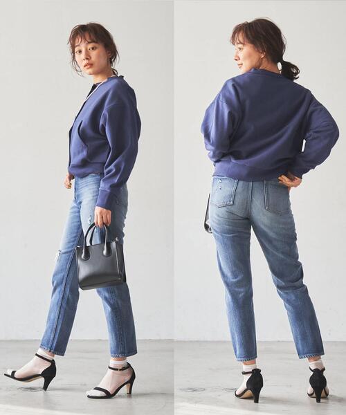 coen（コーエン）の「スナップボタンヘビー裏毛カーディガン（カーディガン/ボレロ・レディース・ネイビー/ライトグレー/ターコイズブルー・LARGE/MEDIUM）」の15枚目の写真