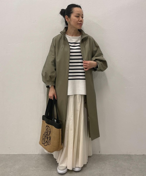 BEARDSLEY(ビアズリー)の「型崩れしにくいボーダーニット(ニット/セーター・レディース・ブラック/ブルー・FREE)」の10枚目の写真