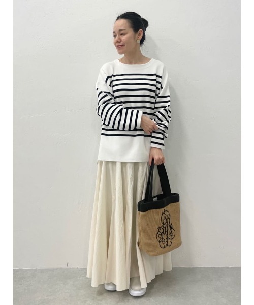 BEARDSLEY(ビアズリー)の「型崩れしにくいボーダーニット(ニット/セーター・レディース・ブラック/ブルー・FREE)」の18枚目の写真