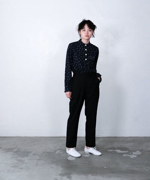 LA MARINE FRANCAISE(マリン フランセーズ)の「Floatのスタンドシャツ(シャツ/ブラウス・レディース・ネイビー/オフホワイト・F)」の10枚目の写真