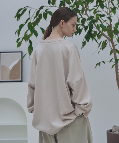 shiki tokyo(シキトウキョウ)の「Oversized Handstitch Balloon Sweat / オーバーサイズハンドステッチバルーンスウェット(Tシャツ/カットソー・メンズ・イエロー/ライトベージュ/グリーン・MEDIUM/LARGE/SMALL)」の22枚目の写真