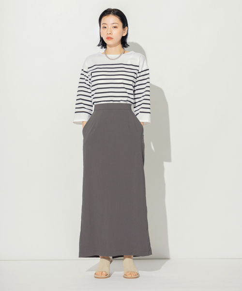 N.O.R.C by the line（ノークバイザライン）の「パネルボーダープルオーバー（Tシャツ/カットソー・レディース・キャメル/ホワイト/ブルー・M/L/XXL/S）」の21枚目の写真