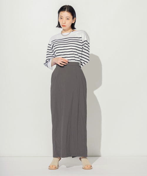 N.O.R.C by the line（ノークバイザライン）の「パネルボーダープルオーバー（Tシャツ/カットソー・レディース・キャメル/ホワイト/ブルー・M/L/XXL/S）」の22枚目の写真