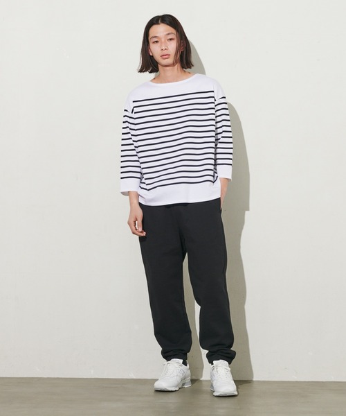 N.O.R.C by the line（ノークバイザライン）の「パネルボーダープルオーバー（Tシャツ/カットソー・レディース・キャメル/ホワイト/ブルー・M/L/XXL/S）」の4枚目の写真