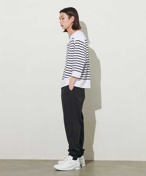 N.O.R.C by the line（ノークバイザライン）の「パネルボーダープルオーバー（Tシャツ/カットソー・レディース・キャメル/ホワイト/ブルー・M/L/XXL/S）」の5枚目の写真