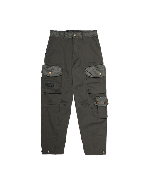 DIESEL(ディーゼル)の「DIESEL KID ジュニア パンツ カーゴパンツ 異素材(カーゴパンツ・キッズ・カーキ・8Y/10Y/12Y/14Y)」の6枚目の写真
