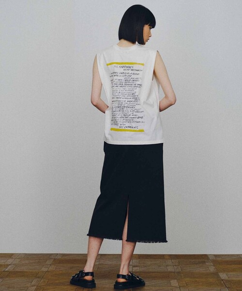 JOSEPH STUDIO(ジョゼフストゥディオ)の「LEE TEE ノースリーブTシャツ(Tシャツ/カットソー・レディース・ホワイト系/ベージュ系・SMALL/MEDIUM/LARGE)」の7枚目の写真