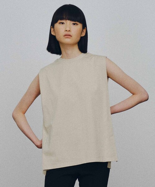 JOSEPH STUDIO(ジョゼフストゥディオ)の「LEE TEE ノースリーブTシャツ(Tシャツ/カットソー・レディース・ホワイト系/ベージュ系・SMALL/MEDIUM/LARGE)」の8枚目の写真