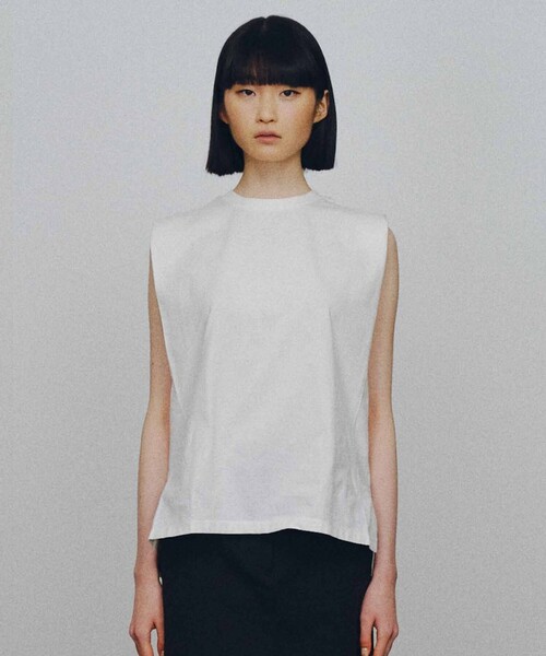 JOSEPH STUDIO(ジョゼフストゥディオ)の「LEE TEE ノースリーブTシャツ(Tシャツ/カットソー・レディース・ホワイト系/ベージュ系・SMALL/MEDIUM/LARGE)」の12枚目の写真