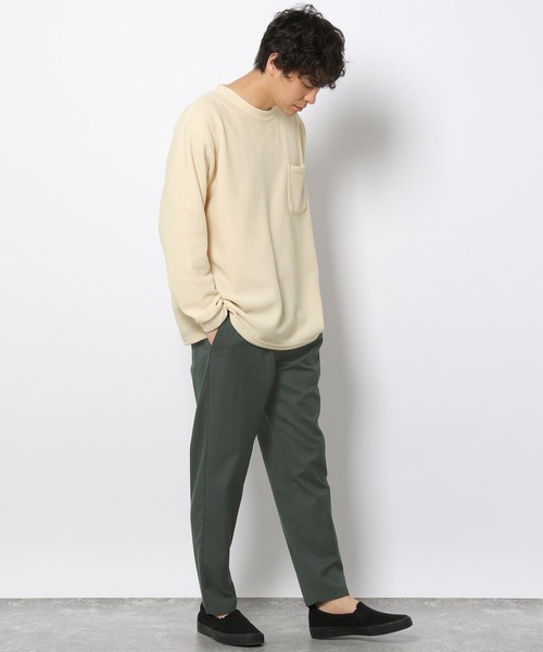 LAKOLE（ラコレ）の「カノコ裏起毛プルオーバー / 263879（スウェット・メンズ・ブラウン/アイボリー/サックスブルー/ネイビー・MEDIUM/LARGE）」の9枚目の写真