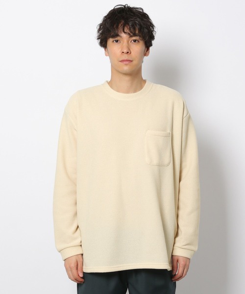 LAKOLE（ラコレ）の「カノコ裏起毛プルオーバー / 263879（スウェット・メンズ・ブラウン/アイボリー/サックスブルー/ネイビー・MEDIUM/LARGE）」の11枚目の写真