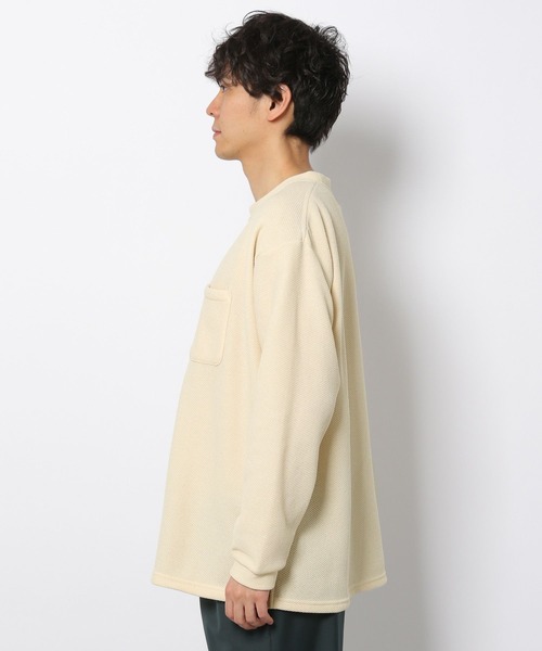 LAKOLE（ラコレ）の「カノコ裏起毛プルオーバー / 263879（スウェット・メンズ・ブラウン/アイボリー/サックスブルー/ネイビー・MEDIUM/LARGE）」の15枚目の写真