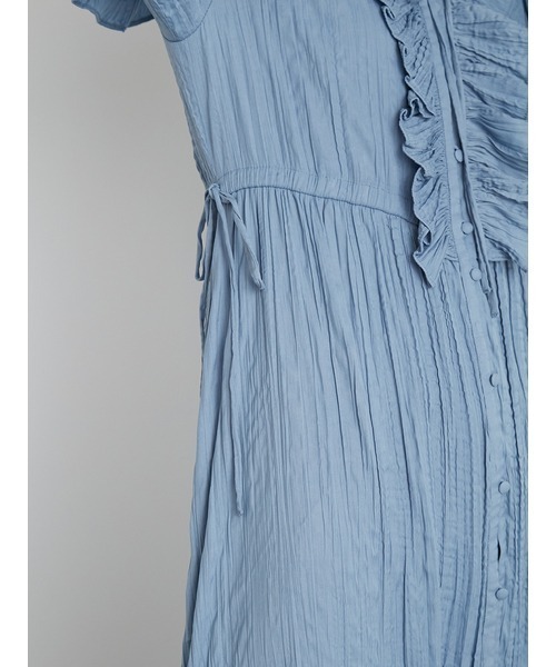 LILY BROWN（リリーブラウン）の「ワッシャーフリルワンピース（ワンピース・レディース・オフホワイト/ブルー/ブラック・FREE）」の10枚目の写真