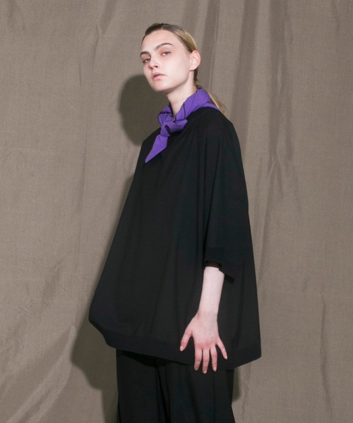 my beautiful landlet(マイビューティフルランドレット)の「【my beautiful landlet】 stretch tropical T-shirt(Tシャツ/カットソー・メンズ・ブラック/ネイビー/ブラウン・1/0)」の2枚目の写真