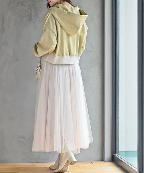 rps（アールピーエス）の「バイカラースーパーフレアーチュールスカート（スカート・レディース・チャコールグレー/ライトグレー/ピンク/アイボリー/モカ/ミント・M/フリー）」の19枚目の写真