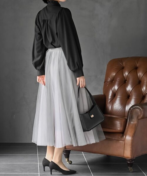 rps（アールピーエス）の「バイカラースーパーフレアーチュールスカート（スカート・レディース・チャコールグレー/ライトグレー/ピンク/アイボリー/モカ/ミント・M/フリー）」の22枚目の写真