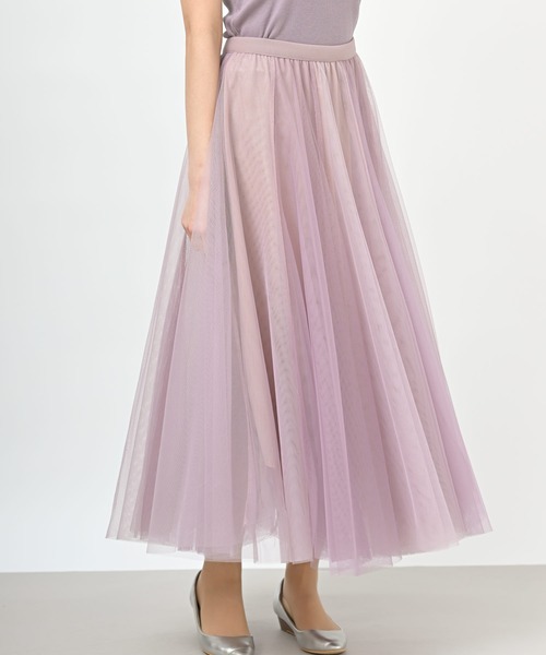 rps（アールピーエス）の「バイカラースーパーフレアーチュールスカート（スカート・レディース・チャコールグレー/ライトグレー/ピンク/アイボリー/モカ/ミント・M/フリー）」の6枚目の写真