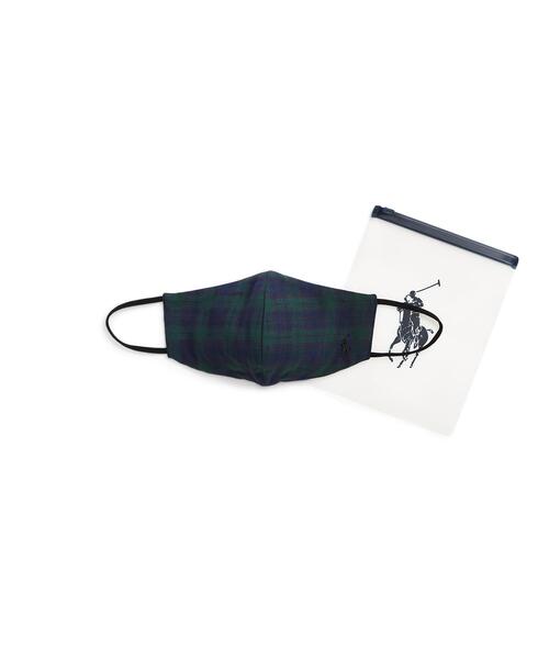 POLO RALPH LAUREN（ポロ ラルフ ローレン）の「プラッド コットン クロス マスク（マスク・メンズ・グリーン・S/M）」の2枚目の写真